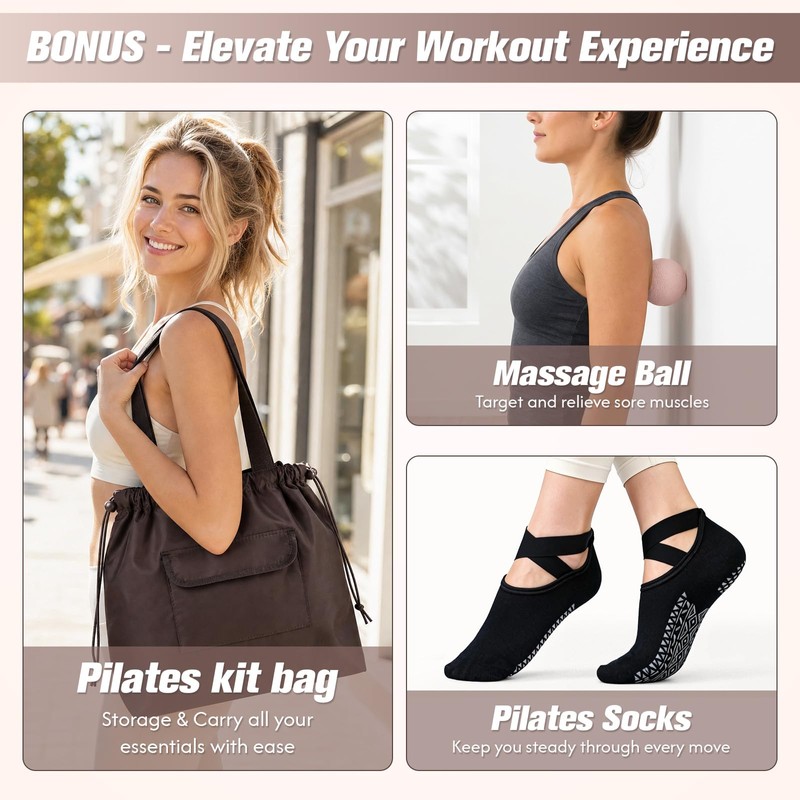 GINMIC Pilates Kit, Pilates Equipment for Women Home Workouts, at