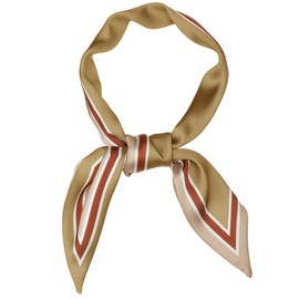 Allegra K Women's Skinny Scarf Ribbon Hair Band Heart Print Handbag Handle Neck Scarf 86x10cm/34x4 inches(LxW) Brown Pure