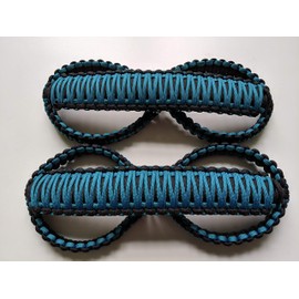 Happy Jeepinit Paracord Roll Bar Grab Handles for Wrangler Vehicles, Set of 2, Pick Your Colors (JK Rear Roll Bar, Teal)