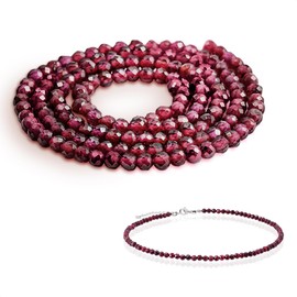 Reluen 16" Strand Genuine RUBY 3.5-4mm Faceted Rondelle Beads /d2