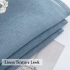 MIULEE Dusty Blue Linen Textured Sheer Curtains 54 Inch Length