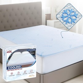 LDC Waterproof Cooling Mattress Protector - Lightweight & Breathable 40% Nylon and 60% Polyester - Twin XL Cooling Mattress with 16” Deep Pocket - 39" x 80"
