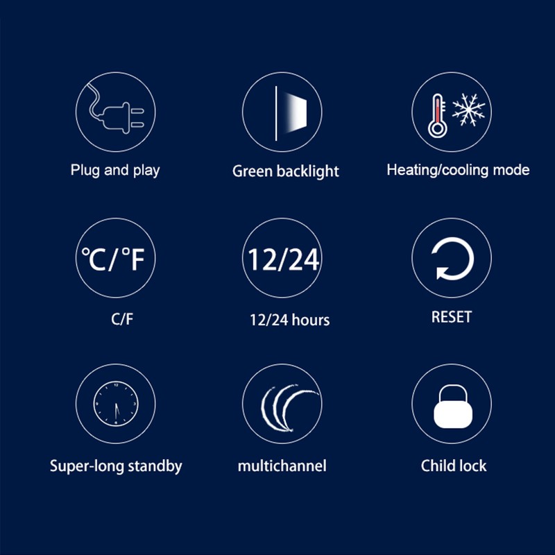 Wireless Thermostat Outlet Multifunctional Automatically Programmable Digital Temperature Controller Outlet