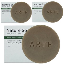 Arte hypoallergenic noni face wash natural soap, 3 packs, 100g / 아르떼 저자극 노니 세수 세안 천연 비누, 3개입, 100g