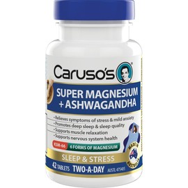 Caruso’s Natural Health Caruso's Super Magnesium + Ashwagandha Tab X 42