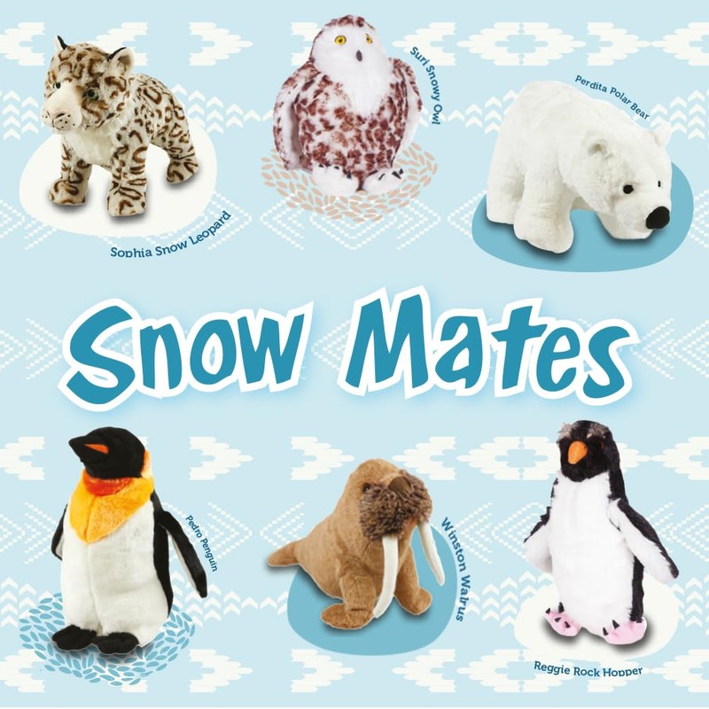 Animal Instincts Snow Mates Winston Walrus, Squeaky Soft Plush Chew
