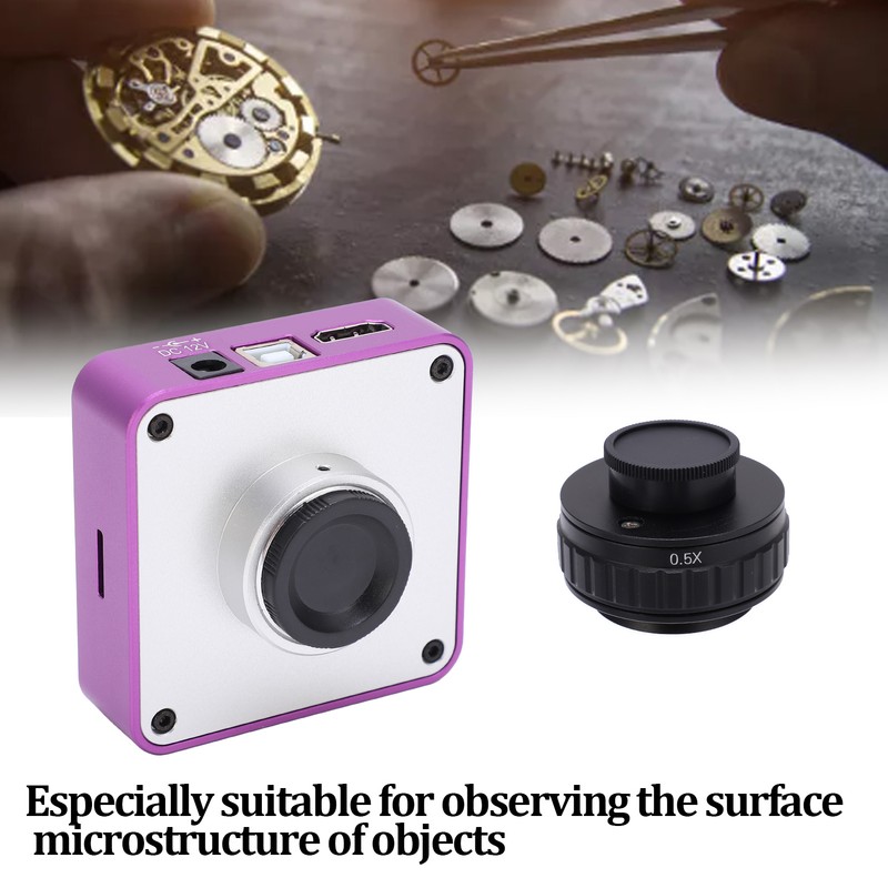 2K 51MP Industrial Digital Microscope Camera 0.5X CMount Lens for