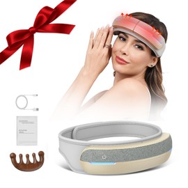 HMMSYLVA Electric Head Massager with Heat & Vibrations | 5 Massage Modes | Pressure Relief, Tension, Deep Sleep, Relaxation | Foldable | Gifts for Family and Friends