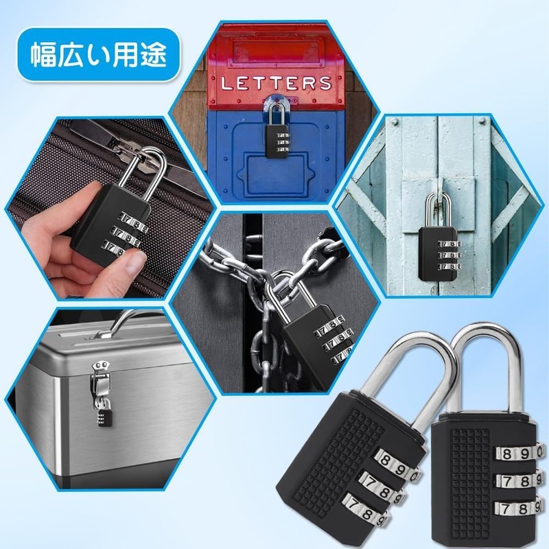 Padlock Dial 3 Digit Dial Lock Small Auxiliary Lock Anti-Theft