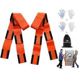 MAXBROTHERS Moving Straps for Lifting Furniture, 2-Person Lifting Straps Moving up to 850LBS, Wide Design 3.15in for Appliances, Mattresses，Furniture，with Cotton Gloves & Storage Bag
