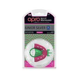 Self Gen 3 Junior Silver Mouthguard – Pink/Fluorescent Green - multi-coloured