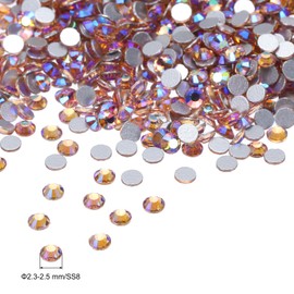 PATIKIL SS8 1440 pieces rhinestones, rhinestones for crafts and rhinestones, for crafts, costumes, make-up (AB champagne)