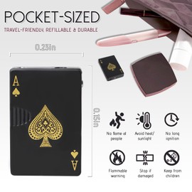 Jet Torch Lighter Green Flame Ace of Spades Design Cool Lighters Refillable Butane Windproof Poker Lighter Adjustable Flame for BBQ,Candle,Gift for Men/Women (Without Gas) (Gold King) (Gold Joker)