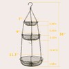 HULISEN 3 Tier Hanging Fruit Basket with Banana Hook, Heavy