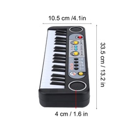 Huhushop Juguetes de Piano Digital con Micrófono de 37 Teclas con Estándar Negro para Niños Yosoo