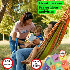 Cute Natural Mosquito Patches Stickers for Child Adult, Home Outdoor Camping Travel Hiking , Chemical Free Long Lasting Protection, 108Pack