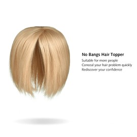 PARXITN Hair Topper for Women with 3 Clips in Hair Pieces Toupee Straight Synthetic Hairpiece for Thinning Hair Caramel Blonde