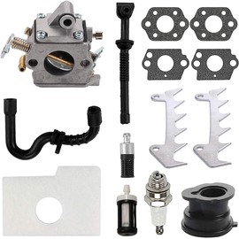 ZAMDOE C1Q-S57B Carburetor Kit for Stihl MS180/MS170/MS170C/MS180C/017/018 Chainsaw, Replace C1Q-S57A 1130 120 0603 1130-124-0800, with Bumper Spike
