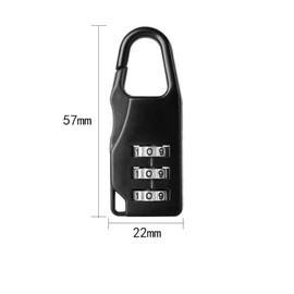 tooloflife Combination Luggage Lock Zinc Alloy Password Lock for Backpack, Gym School Employee Locker Weatherproof Travel (Silver White)