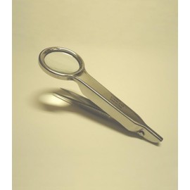 10x Power Magnifying Glass Tweezers Tool Multi Purpose Travel Hiking Outdoor