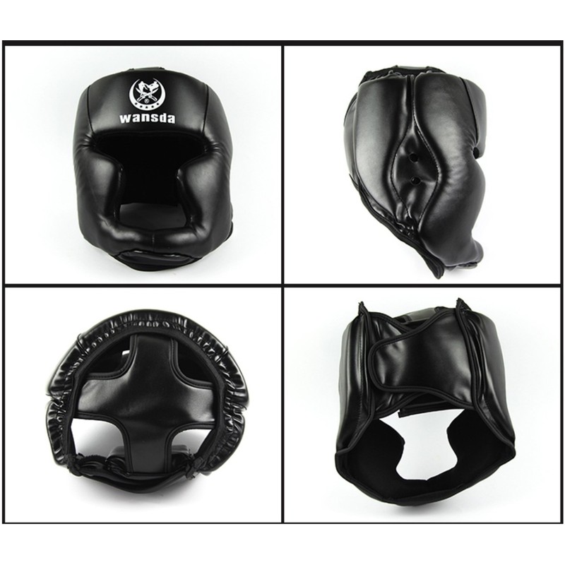 Headgear for Boxing Sparring Martial Arts Practice (Black)