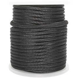 NovelBee 5/8 Inch X 300 Feet Double Braid Nylon Anchor Line with Stainless Steel Thimble and Plastic Chuck