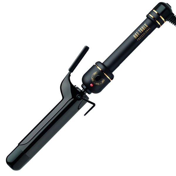 Hot Tools Professional Black Gold Curling Iron/Wand, 1-1/4 inch