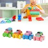 4pcs Pull Back Car Toys Cartoon Q Version Alloy Vehicle