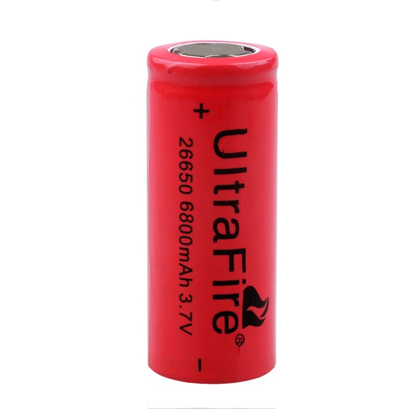 UltraFire 4pcs 26650 Battery UltraFire Li-ion Rechargeable 3.7V Flat Top