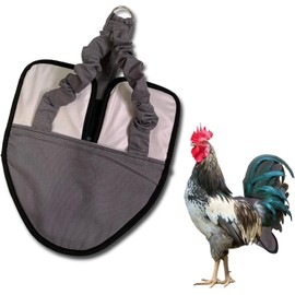 Hen Holster Bird Diaper, Wrap Around - for Hens, Roosters, Ducks, Leak-Proof Design, Comfortable Fleece Strap Bird Harness with Sewn-in Liner, Secure Hook and Loop Closure - Large, Gray