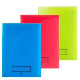 Plus Year's Name School Print File, A4, 2 Pockets, Set of 3 (3 Colors, 1 for Each Color)