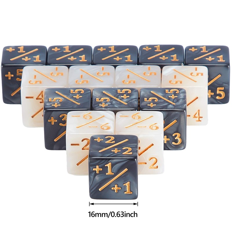 Sumind 24 Pieces MTG Dice Counters Token Dice Glitter D6