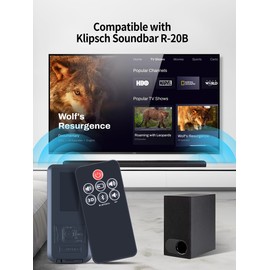 Replacement Soundbar Remote Control for Klipsch Reference Sound Bar R10B R20B R-10B R-20B ICON SB1 SB3 CS30 1015073 1061310