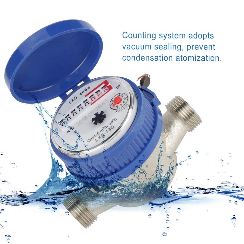 Cold Water Meter 15mm 1/2 inch Arbitrary Rotation Function Water
