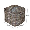 LJLB Versatile Seating Solution with Handcrafted Pouf, 250 lb Capacity,