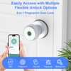 BIWIBON 5-in-1 Smart Door Knob, Fingerprint Door Knob with App