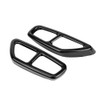 Tailpipe Cover, 2-Piece Car Stainless Steel Black Exhaust Tailpipe End
