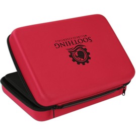 Essential Oils Carrying Case for 5ml, 10ml and 15ml Bottles - Hard Shell Exterior Storage Organizer Holds doTerra and Endless Others by Soothing Wellness Essentials (Scarlet Red, 70 Oils)