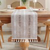 Bigqin Boho Table Runner with Tassels, 183x33cm/72"x13" Table Decoration, Linen