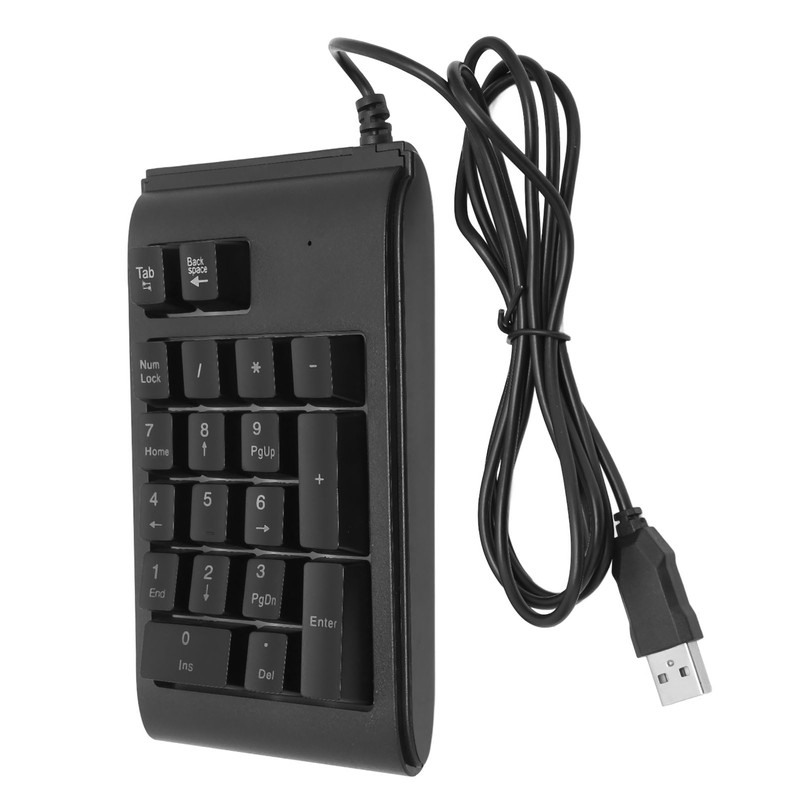 USB Wired Numeric Keypad 19 Keys Number Pad Waterproof RGB