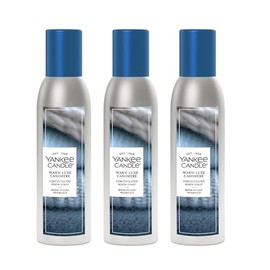 Yankee Candle Concentrated Room Spray Air Freshener, Instant Home Fragrance, Odor Eliminating Spray, Warm Luxe Cashmere (Pack of 3)