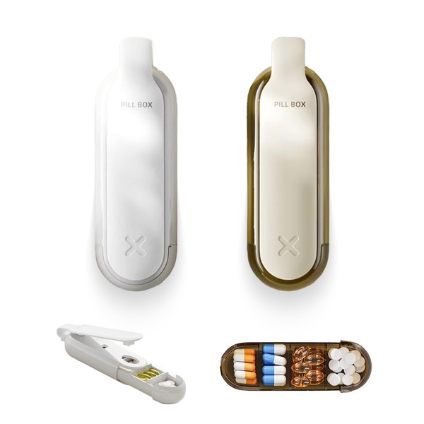 ORARTMM Pill Box Days Morning Noon Evening, Portable Tablet Box