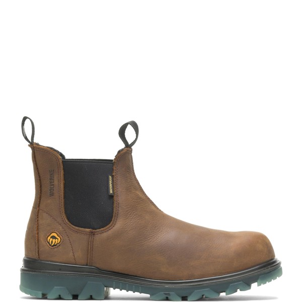 Wolverine Men's I-90 Waterproof Composite-Toe Romeo Slip-On Boot, Sudan Brown,
