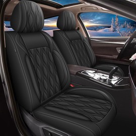 DISUTOGO Car Seat Covers Fit for Kia Sportage 2009-2023 2024 2025: Seat Covers Full Set Faux Leather Waterproof Automotive Seat Cushion Protector Compatible Airbag (5 Seats,Black)