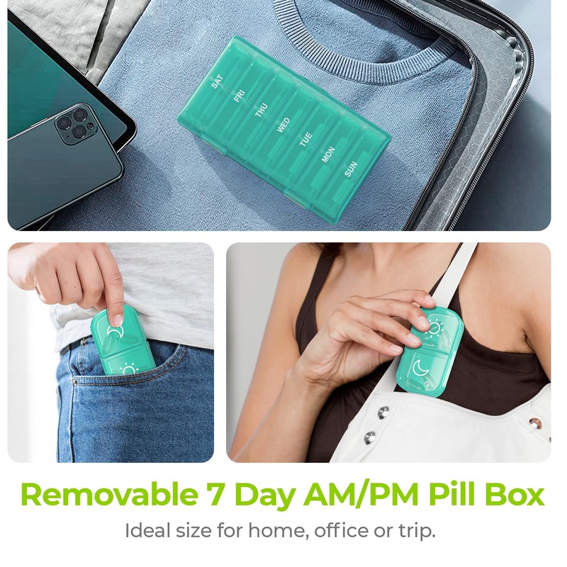 AUVON XL Weekly Pill Organizer 2 Times a Day, Pill