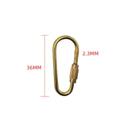 EPRHAY Brass Cable Key Chain Hook Carabiner Screw Lock Quick Link Lock Carabiner Key Ring for Hiking Camping Accessories DIY Key Rings Hanging Crafts Pack of 6