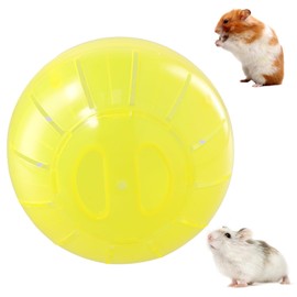 Catime Exercise Ball Hamster 14.5 cm, Hamster Ball, Hamster Wheel Exercise Ball, Plastic Hamster Ball, Hamster Run Ball for Dwarf Hamsters, Gerbils, Guinea Pigs, Pet Jogging Play (Yellow)