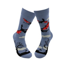 Real Sic Fun Socks for Men and Women - Cozy Cotton Dress Socks with Colorful Designs - Casual, Exotic Zoo Animal Patterned Multipack (Mystic Dragon Duo)