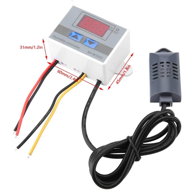 Digital Humidity Controller, XH-W3005 Digital Hygrometer Switch Controller 12V /