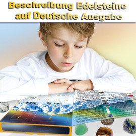 Advent Calendar Crystals, Advent Calendar 2024 Children with 24 Days Christmas Calendar Countdown, Natural Minerals and Gemstones, Christmas Gift for Girls Boys German Edition